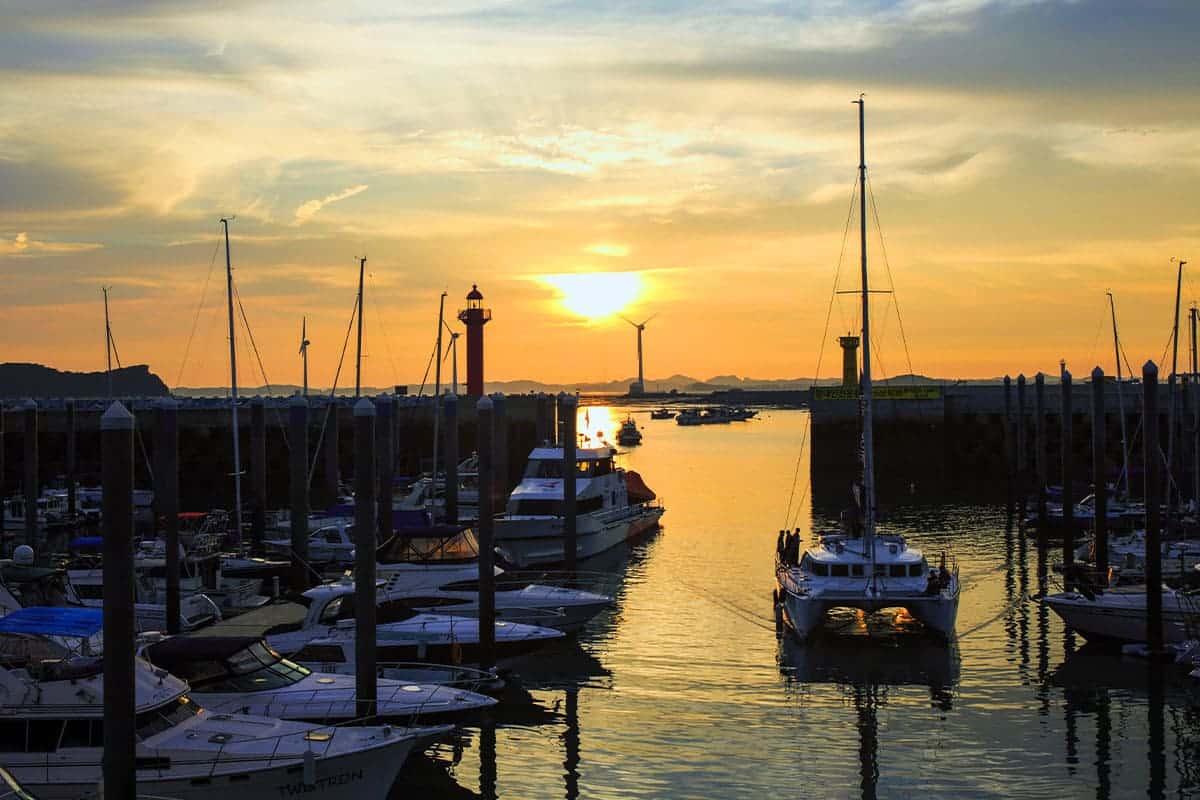 전곡항 마리나 노을 