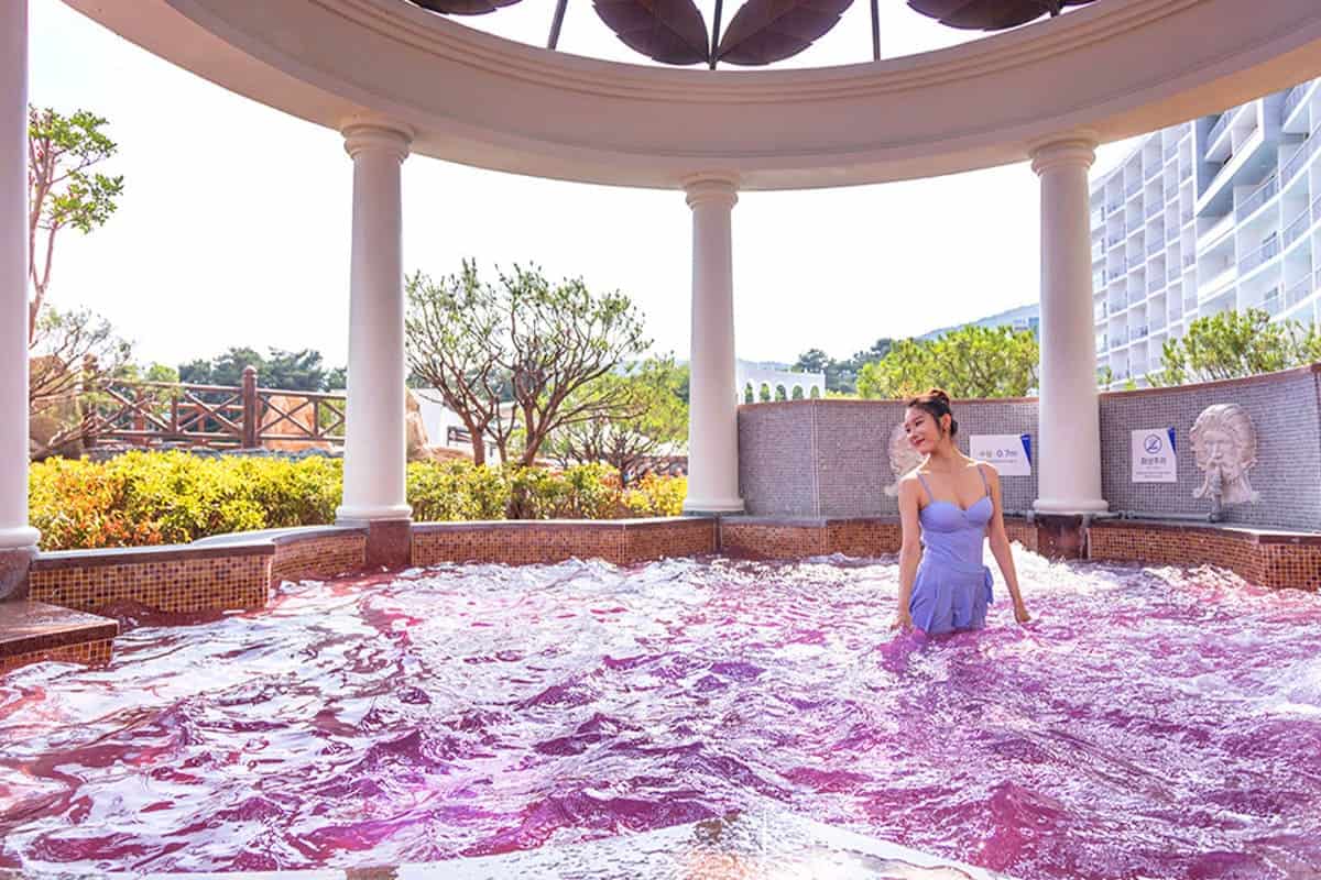 스플라스 온천 워터파크 노천탕 