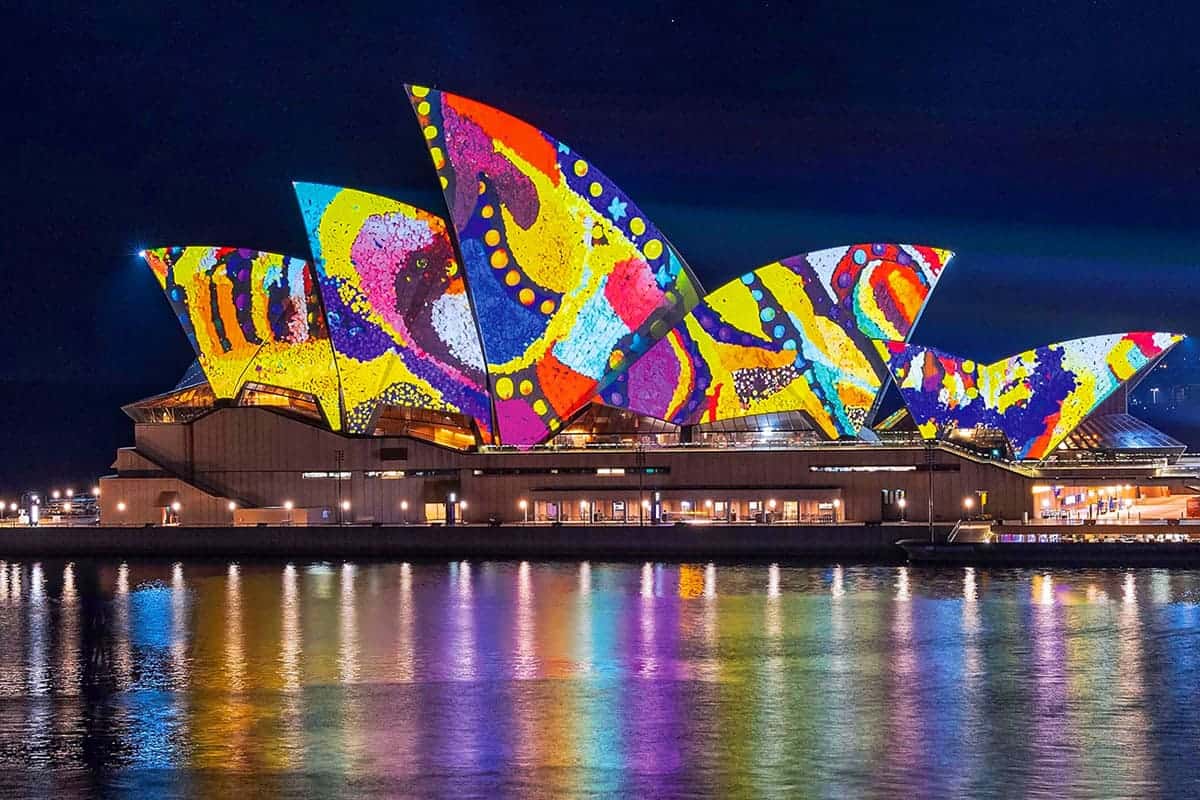 비비드 시드니 축제 야경 비비드 시드니 축제 야경