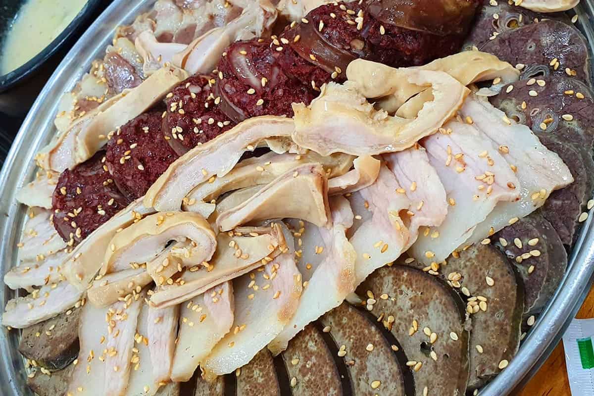 황해도순대 모듬 