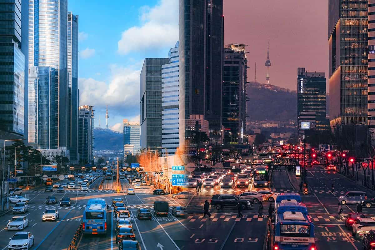 한강초교앞보도육교 낮과 밤 한강초교앞보도육교 낮과 밤