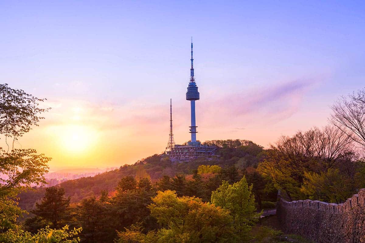 남산 일몰 풍경 