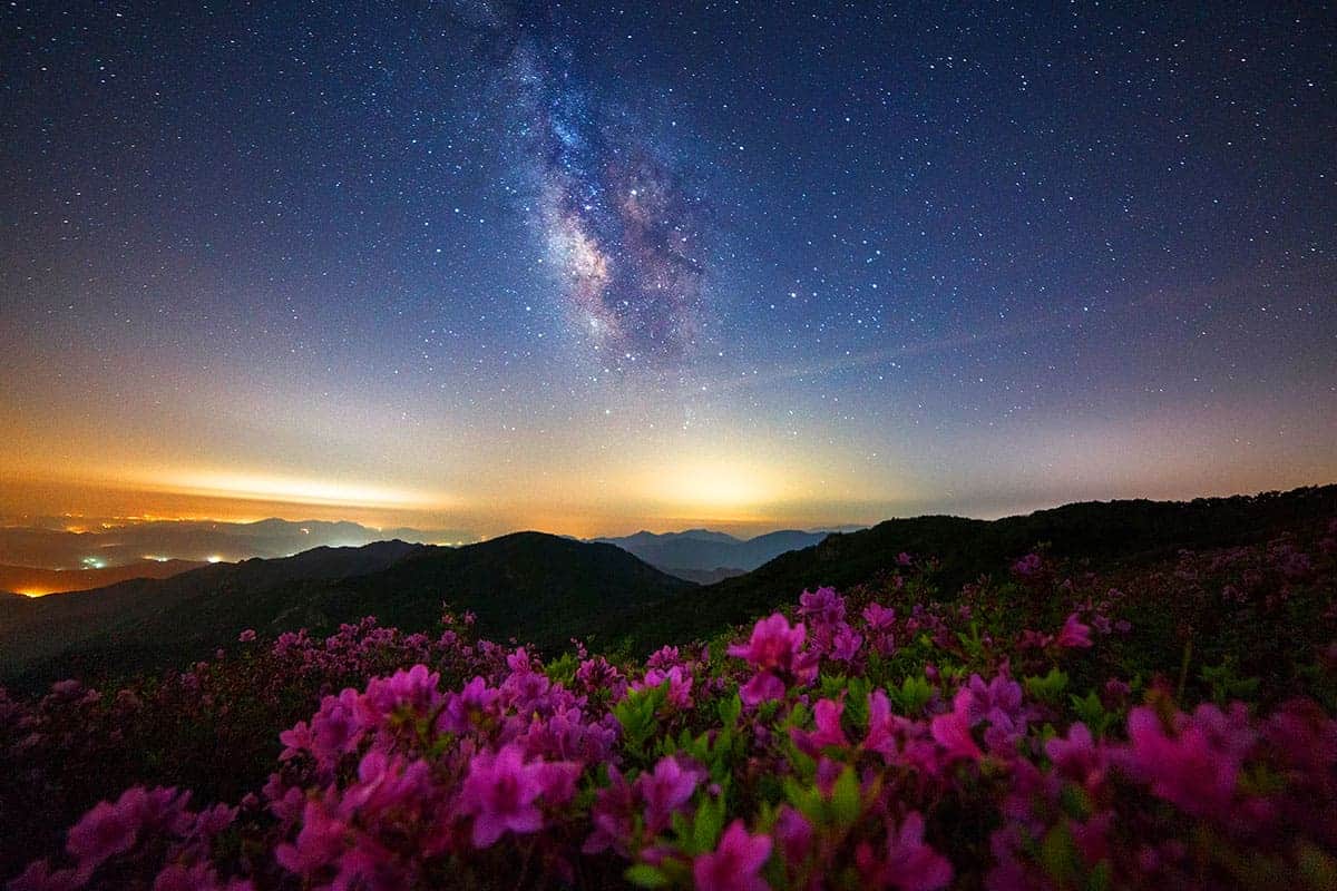 황매산 은하수 황매산 은하수