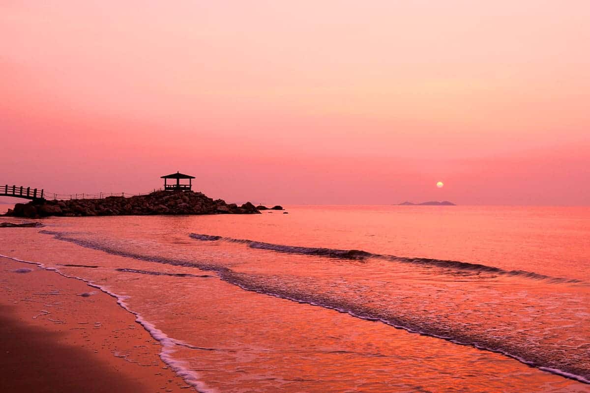 백바위해수욕장 일몰 