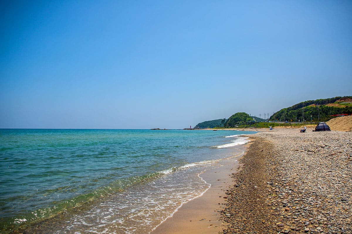 정암해변 여름 풍경 