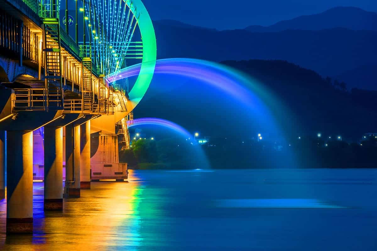 춘천대교 소양강 야경 춘천대교 소양강 야경