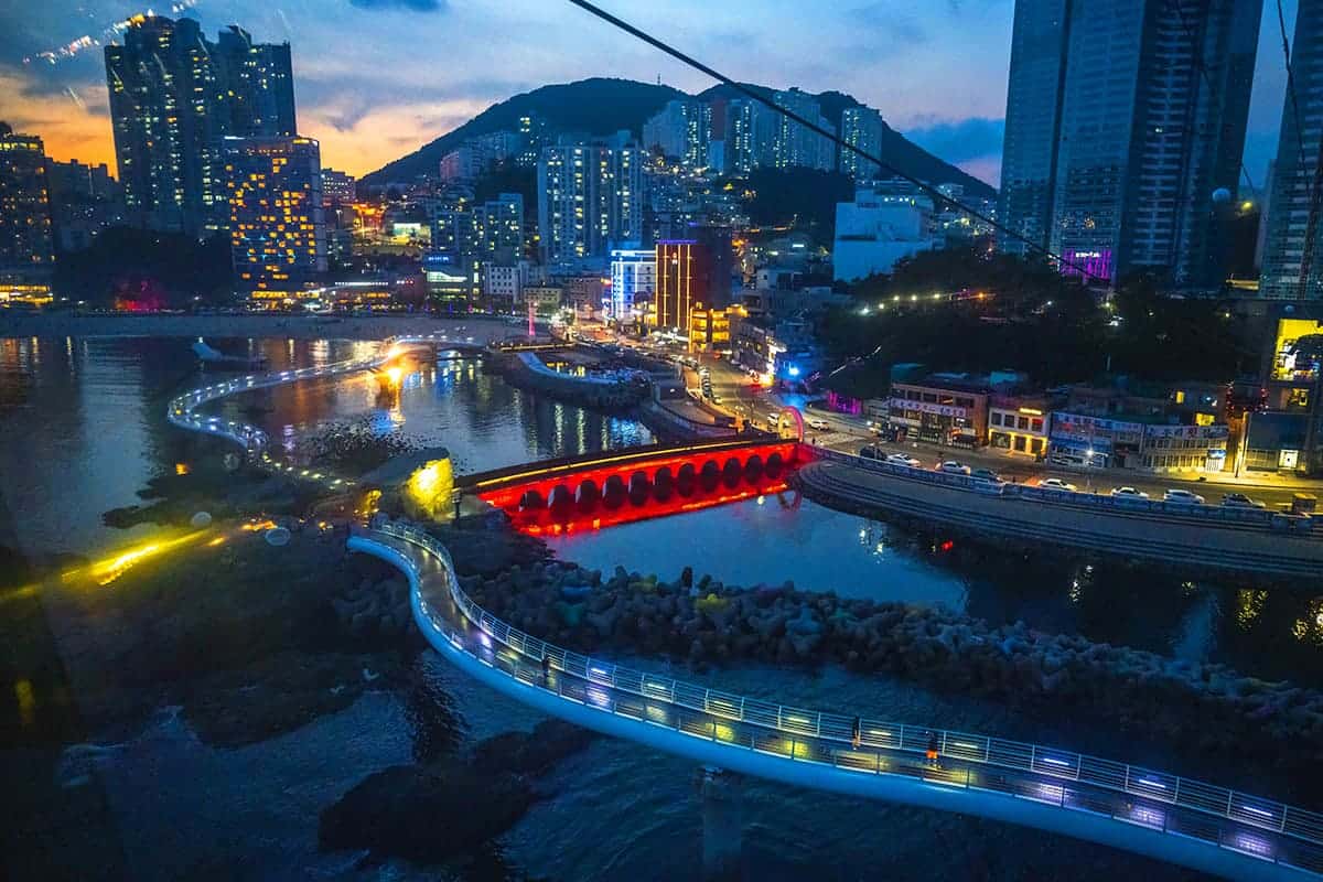 송도구름산책로 야경 전경 송도구름산책로 야경 전경
