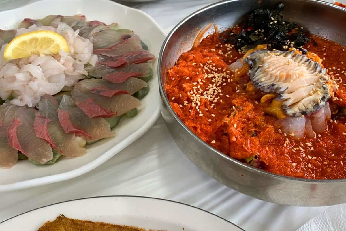 황해횟집 물회와 회  