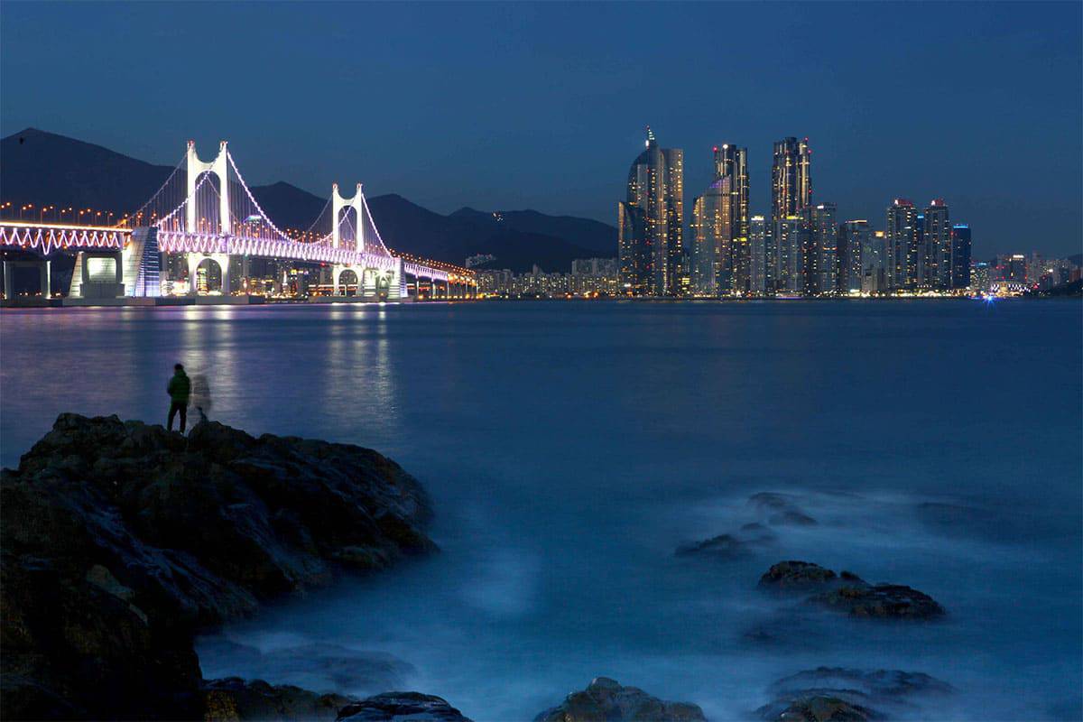 부산 광안리의 야경 부산 광안리의 야경