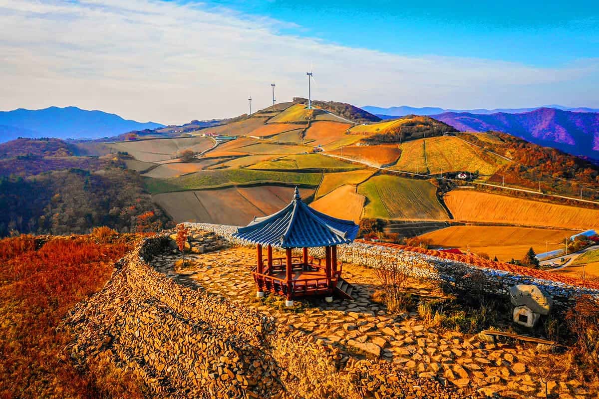 안반데기 전망대에서 본 가을 