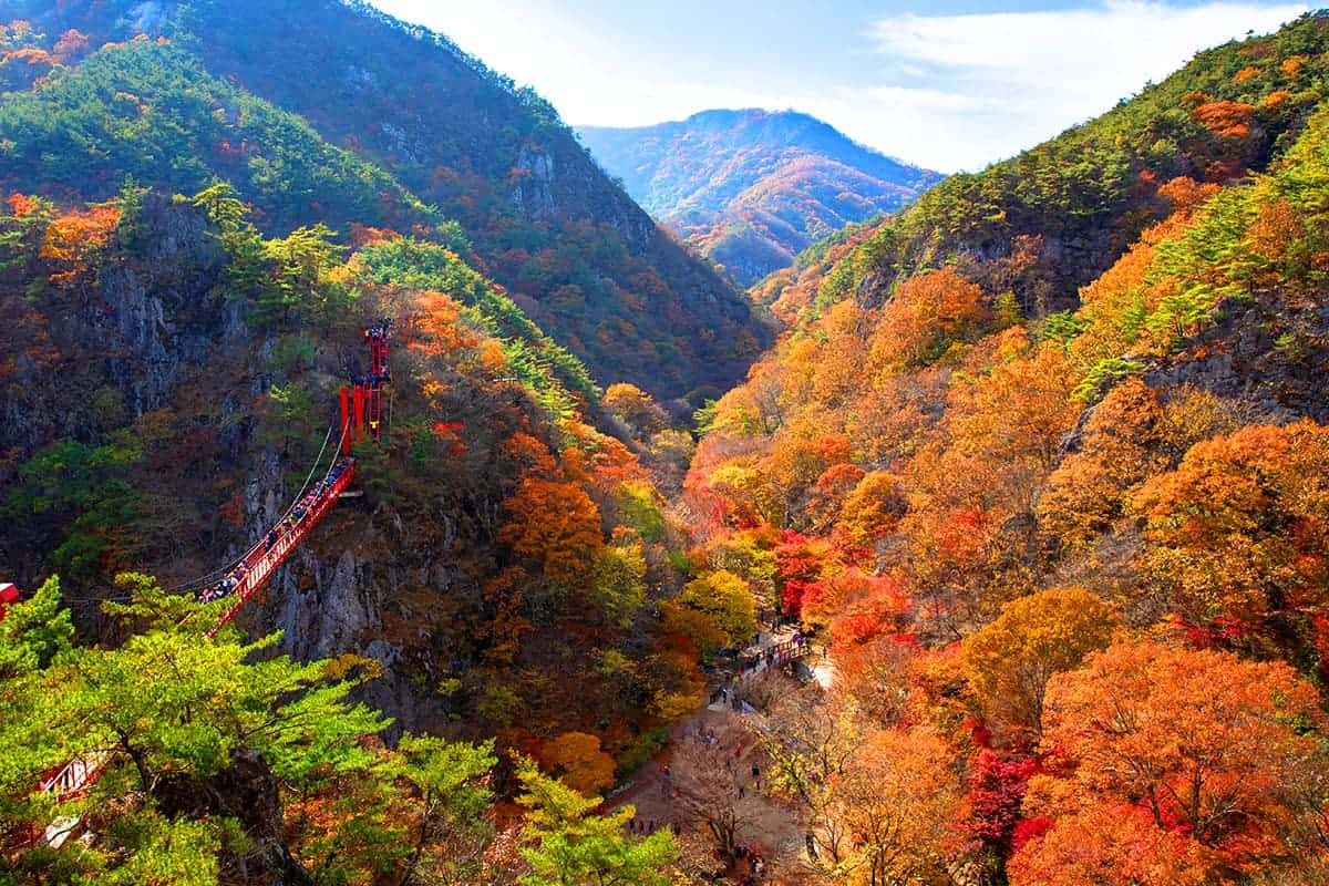 강천산 단풍 전경 강천산 단풍 전경