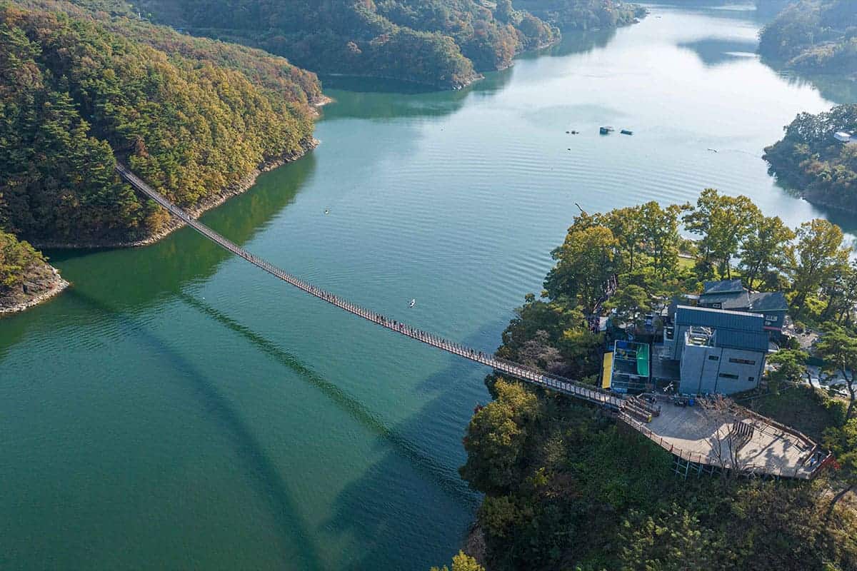 옥순봉 출렁다리 전경 옥순봉 출렁다리 전경