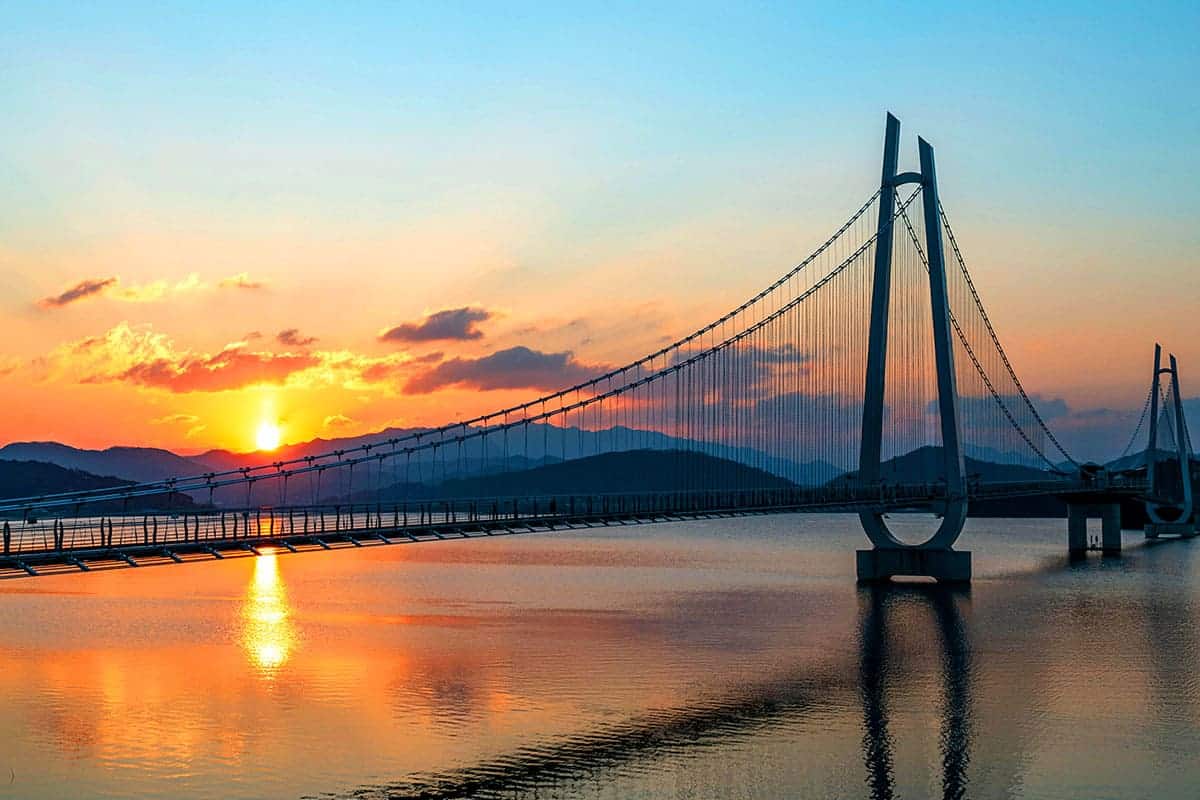 탑정호 출렁다리 환상적인 노을 탑정호 출렁다리 환상적인 노을