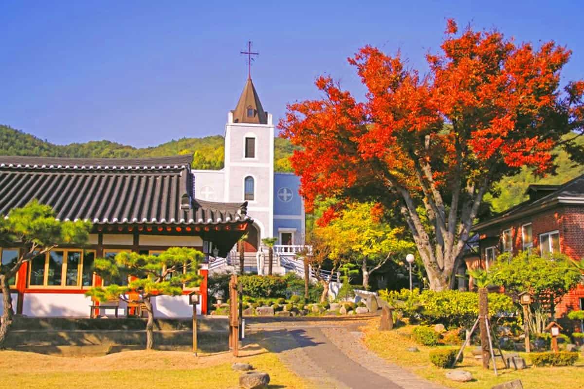 문산성당 고풍스런 풍경 문산성당 고풍스런 풍경