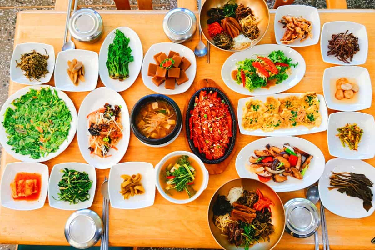해인사 백운식당 밥상 