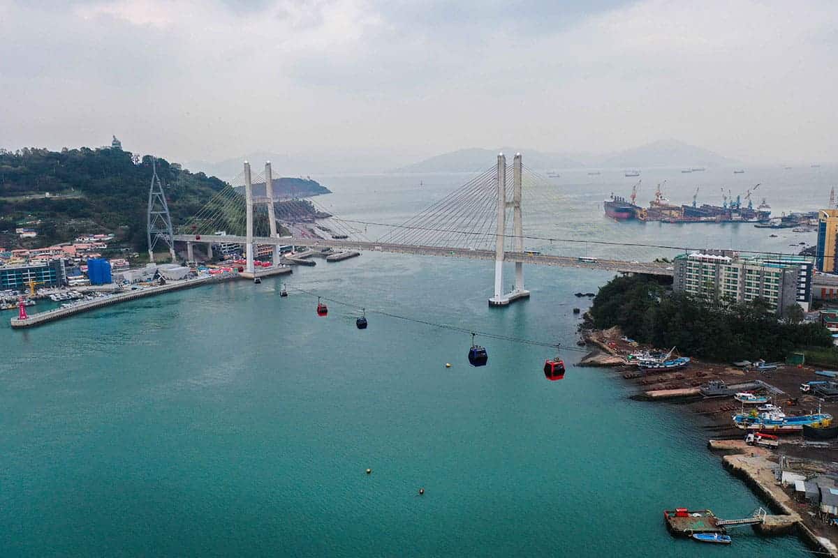 여수 해상케이블카 전경