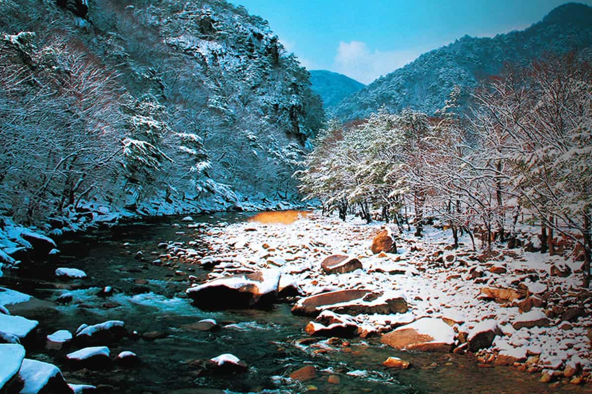 선암계곡 설경