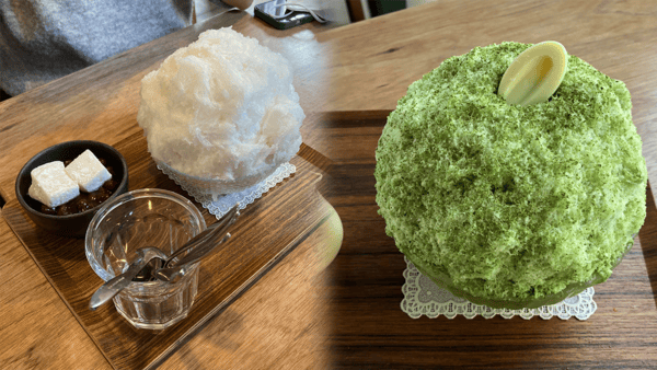 배 팥빙수, 말차 화이트 초콜렛 빙수 / 사진=X 배 팥빙수, 말차 화이트 초콜렛 빙수 / 사진=X