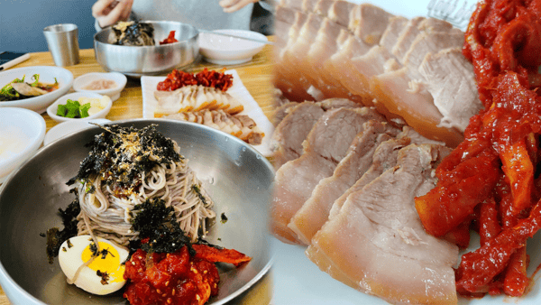 막국수, 수육 / 사진=트립닷컴, 온라인커뮤니티 막국수, 수육 / 사진=트립닷컴, 온라인커뮤니티