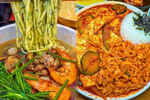 맛집부추해물칼국수 칼국수, 동원칼국수 두루치기 칼국수 / 사진=인스타그램 맛집부추해물칼국수 칼국수, 동원칼국수 두루치기 칼국수 / 사진=인스타그램
