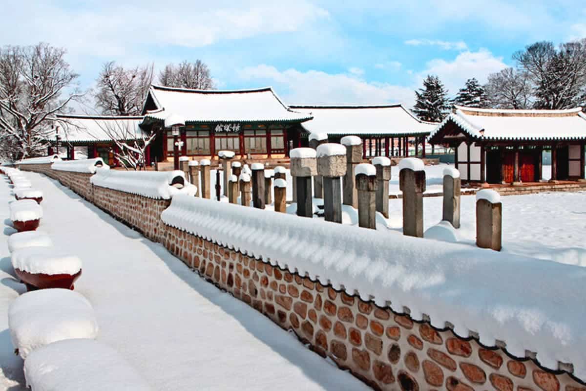 나주 금성관 설경