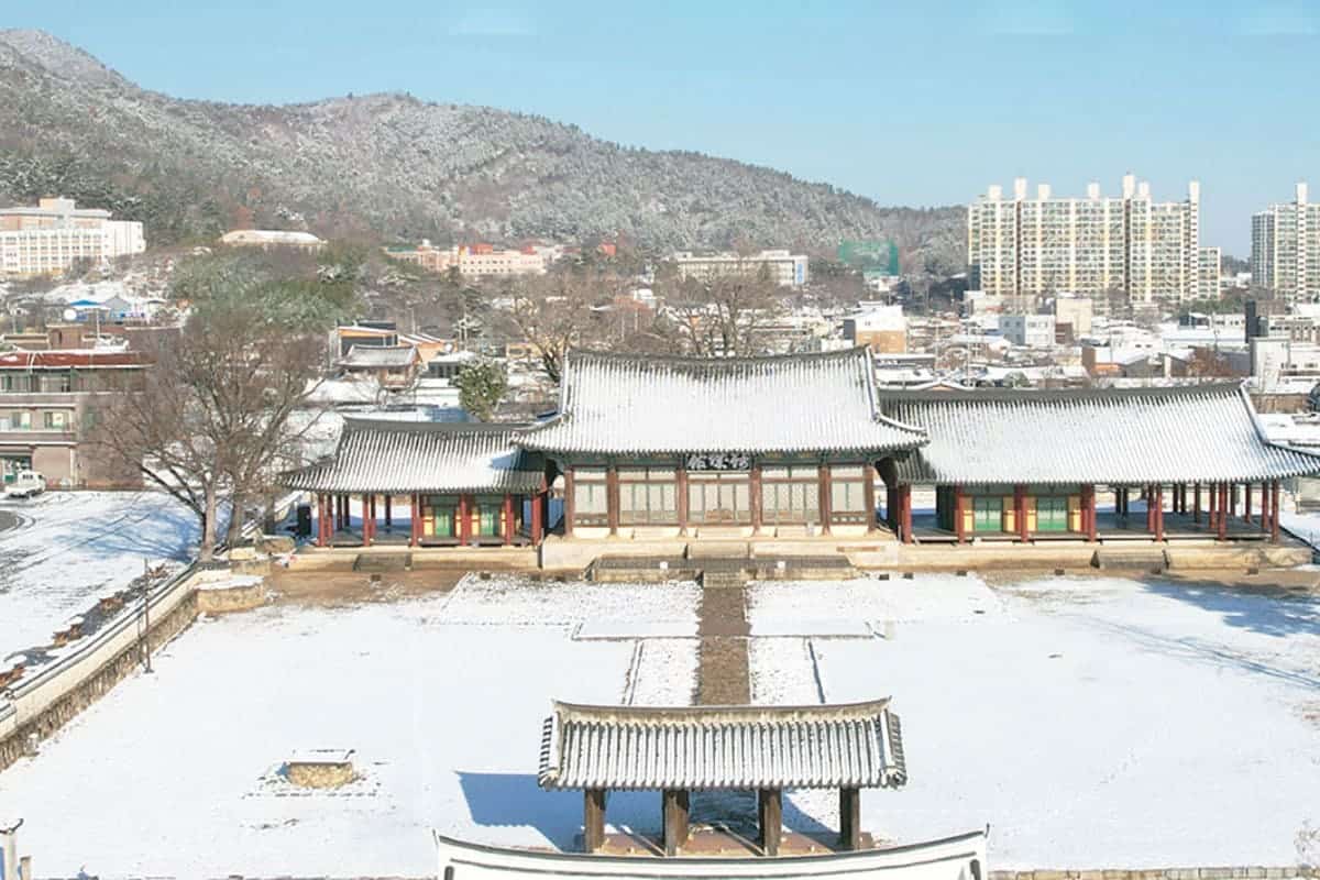 나주 금성관 겨울 모습