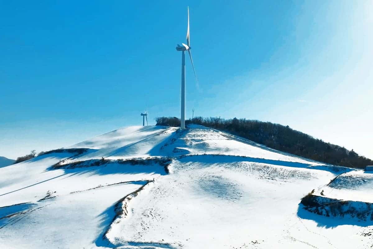 안반데기 겨울 풍력발전기 안반데기 겨울 풍력발전기
