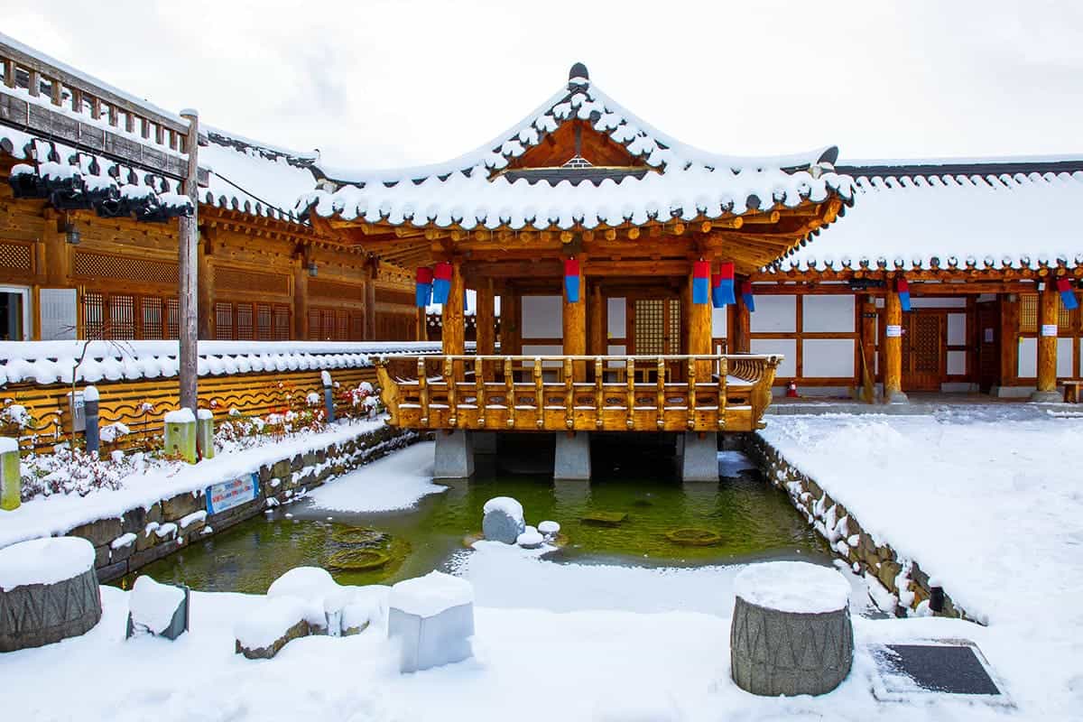 전주한옥마을 눈꽃