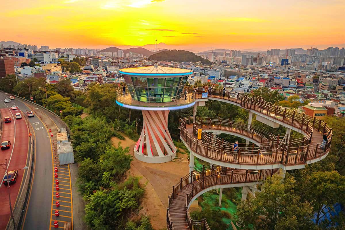 대구 앞산 해넘이전망대 경치 대구 앞산 해넘이전망대 경치
