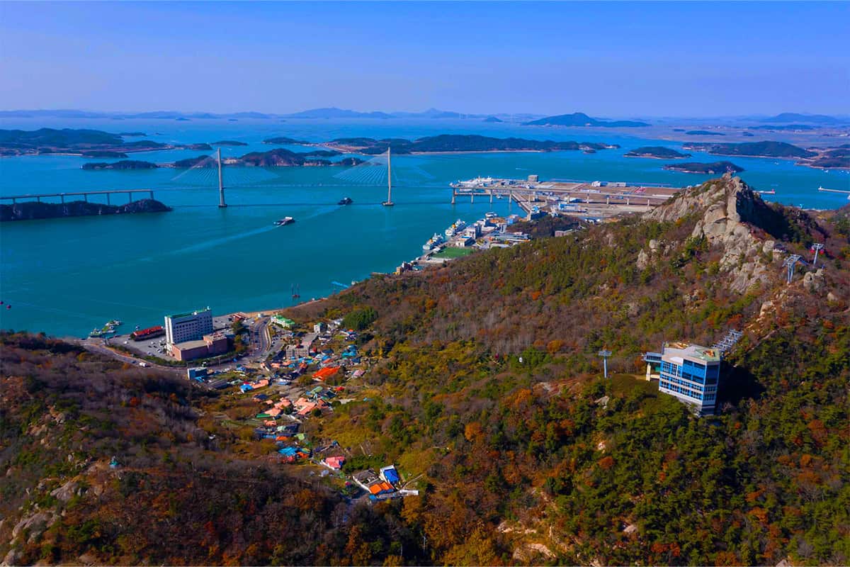 목포 해상케이블카 항공샷 목포 해상케이블카 항공샷