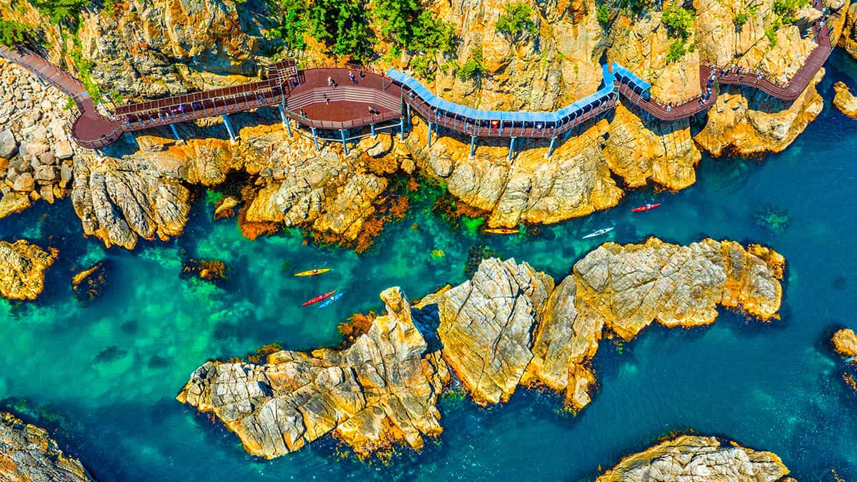 촛대바위 항공샷