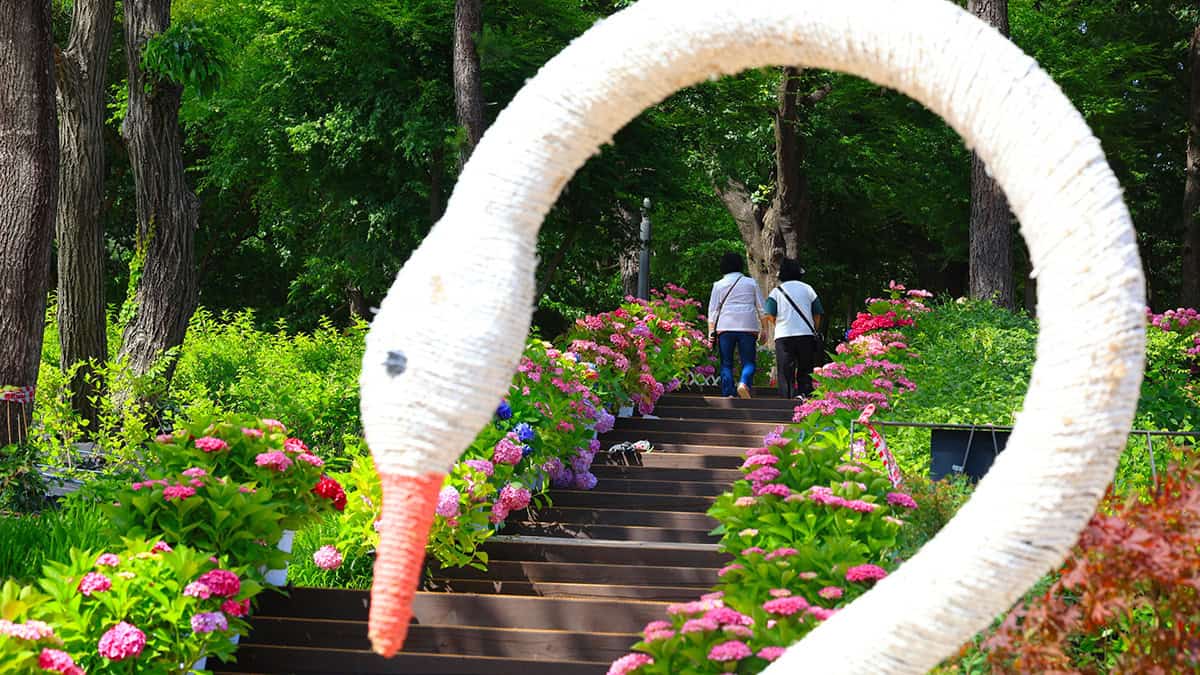 수국정원 조형물 수국정원 조형물