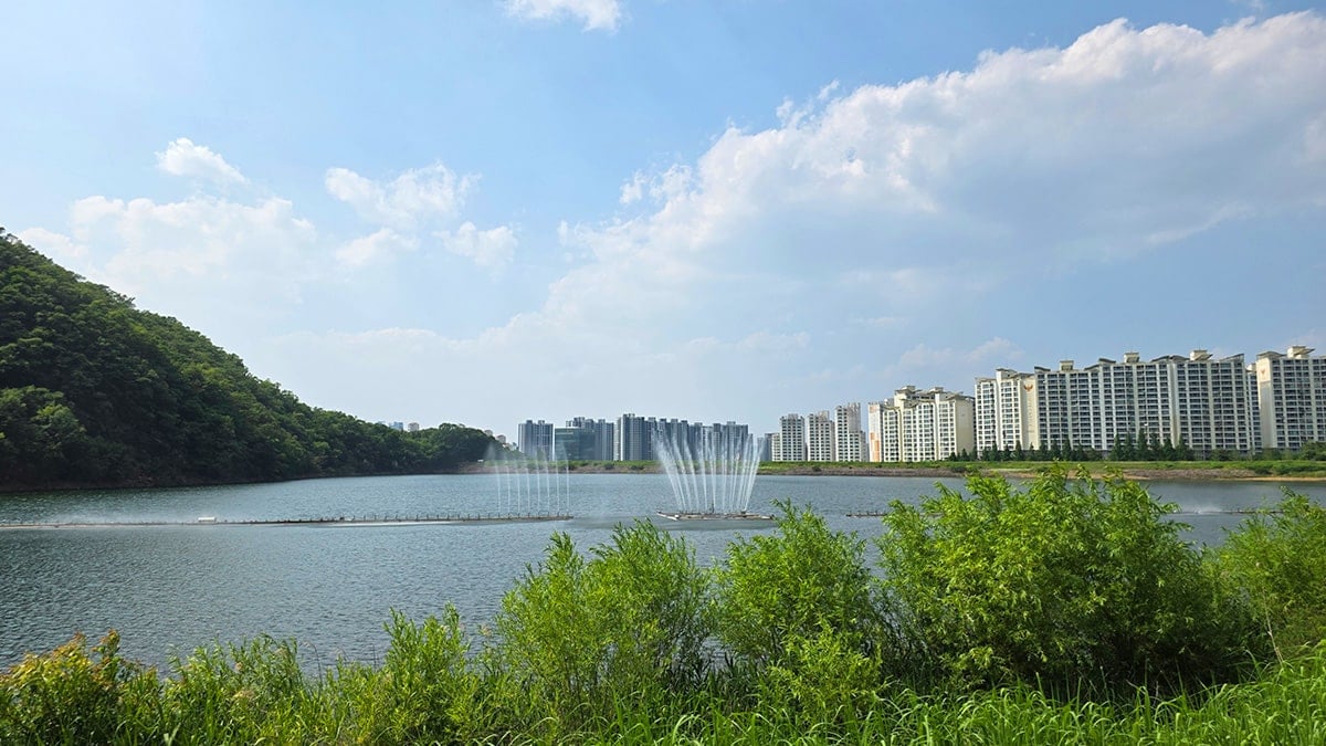 월광수변공원 분수대 월광수변공원 분수대