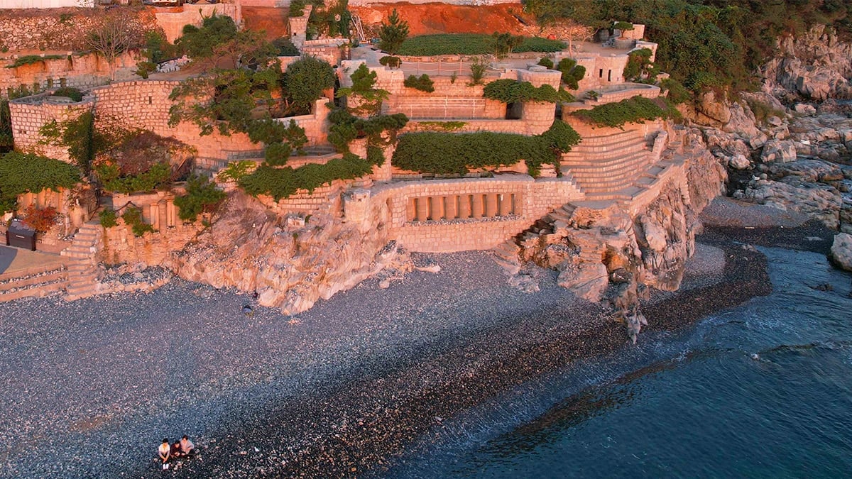 거제 매미성 노을