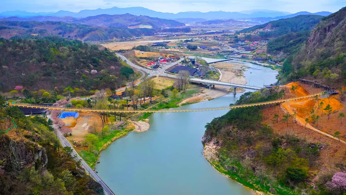 금산 월영산 출렁다리 항공