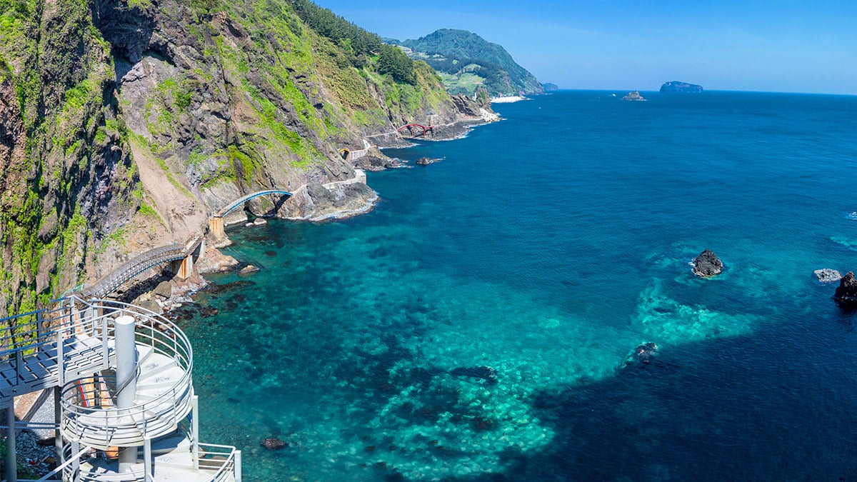 울릉도 행남해안산책로 전경 울릉도 행남해안산책로 전경