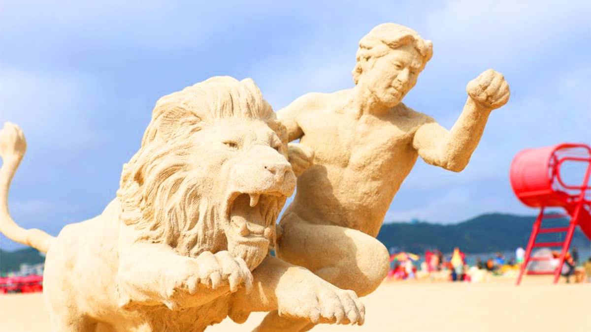 영일대 샌드 페스티벌 조각상