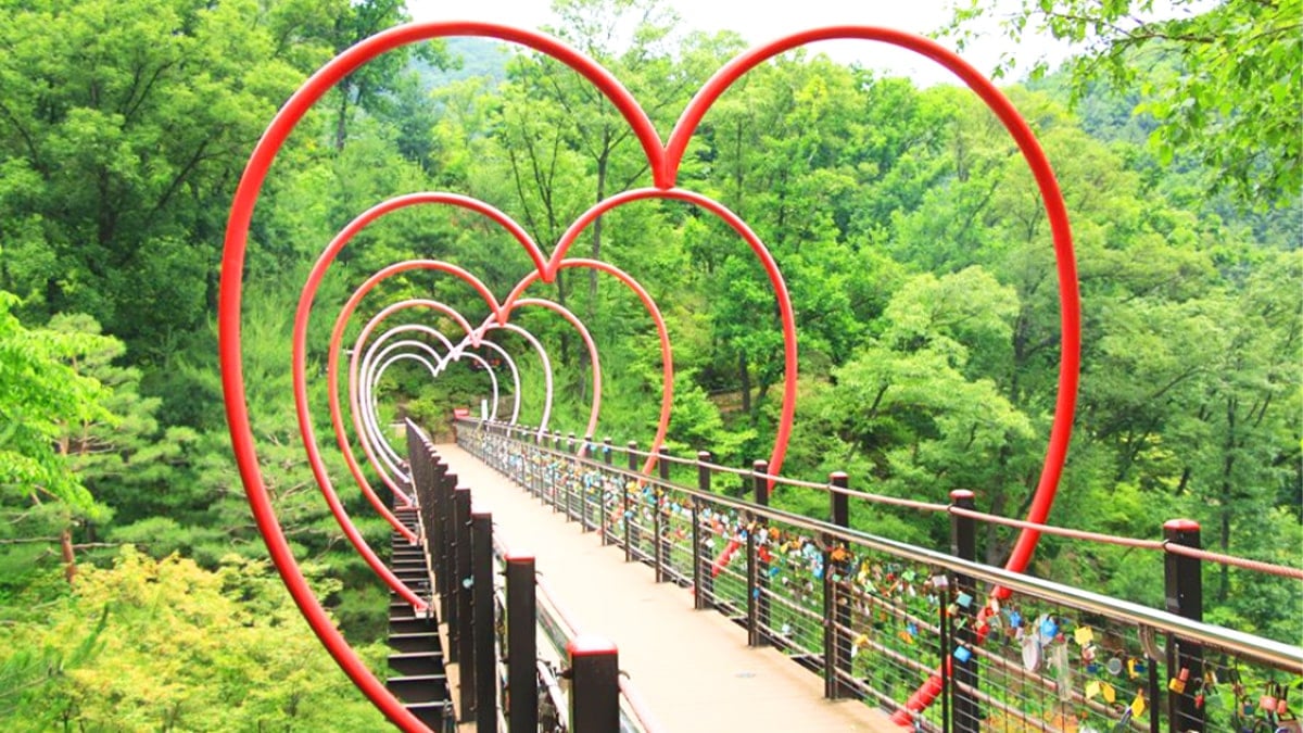 화담숲 하트 다리