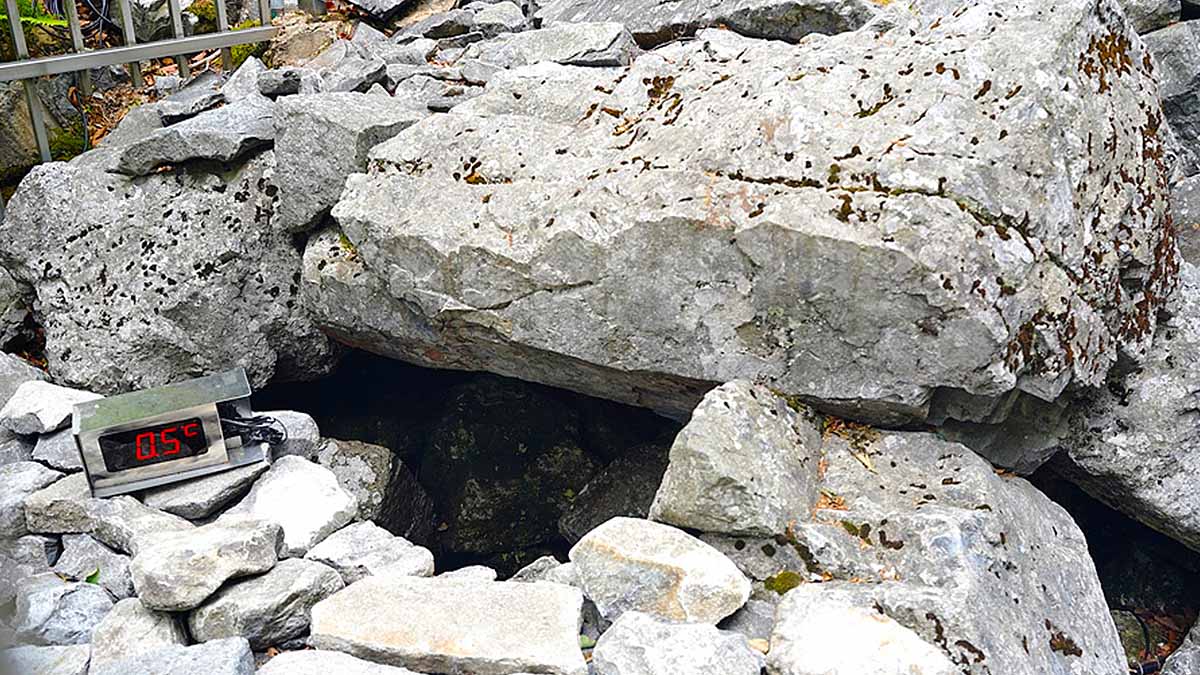 밀양 얼음골 결빙지 온도