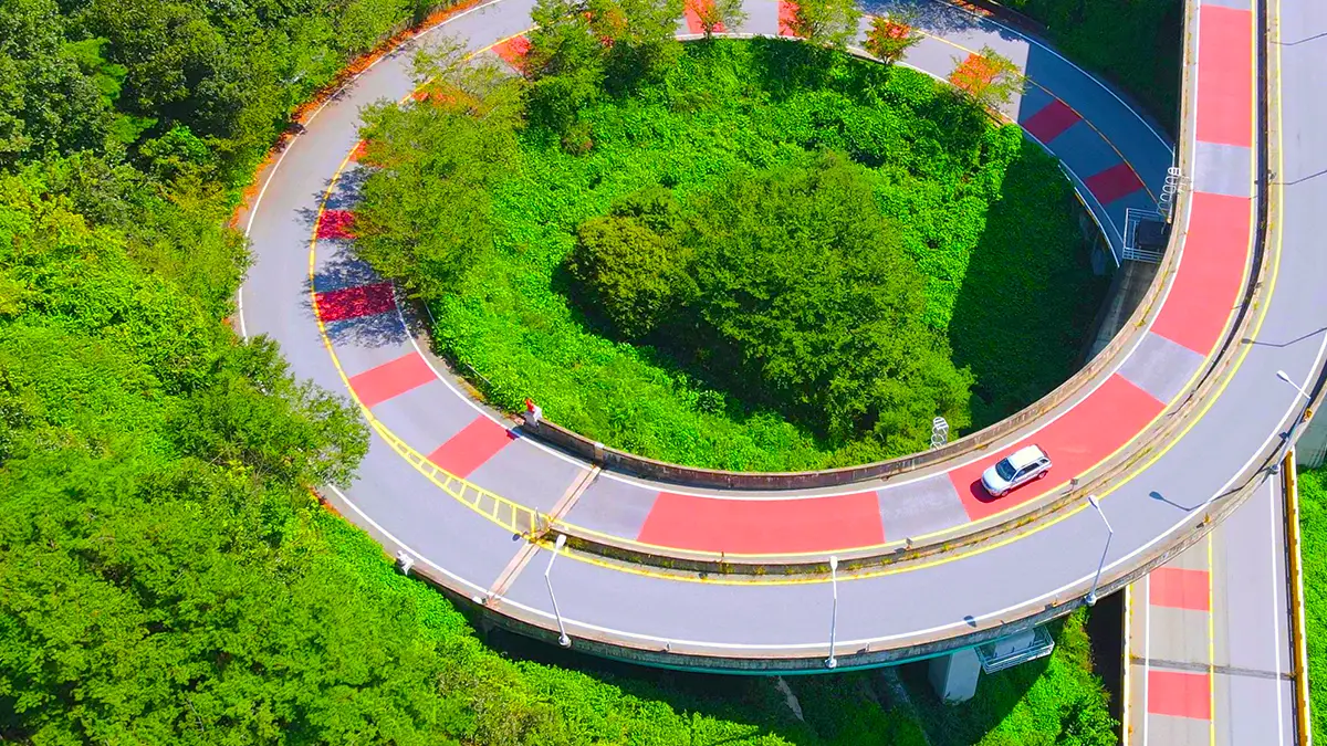 청양 나선형도로 모습 청양 나선형도로 모습