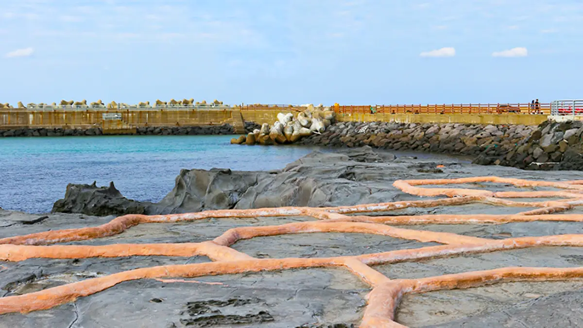 제주 구엄리 돌염전 전경