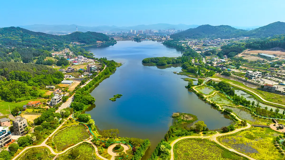 아산 신정호호수공원 항공 아산 신정호호수공원 항공