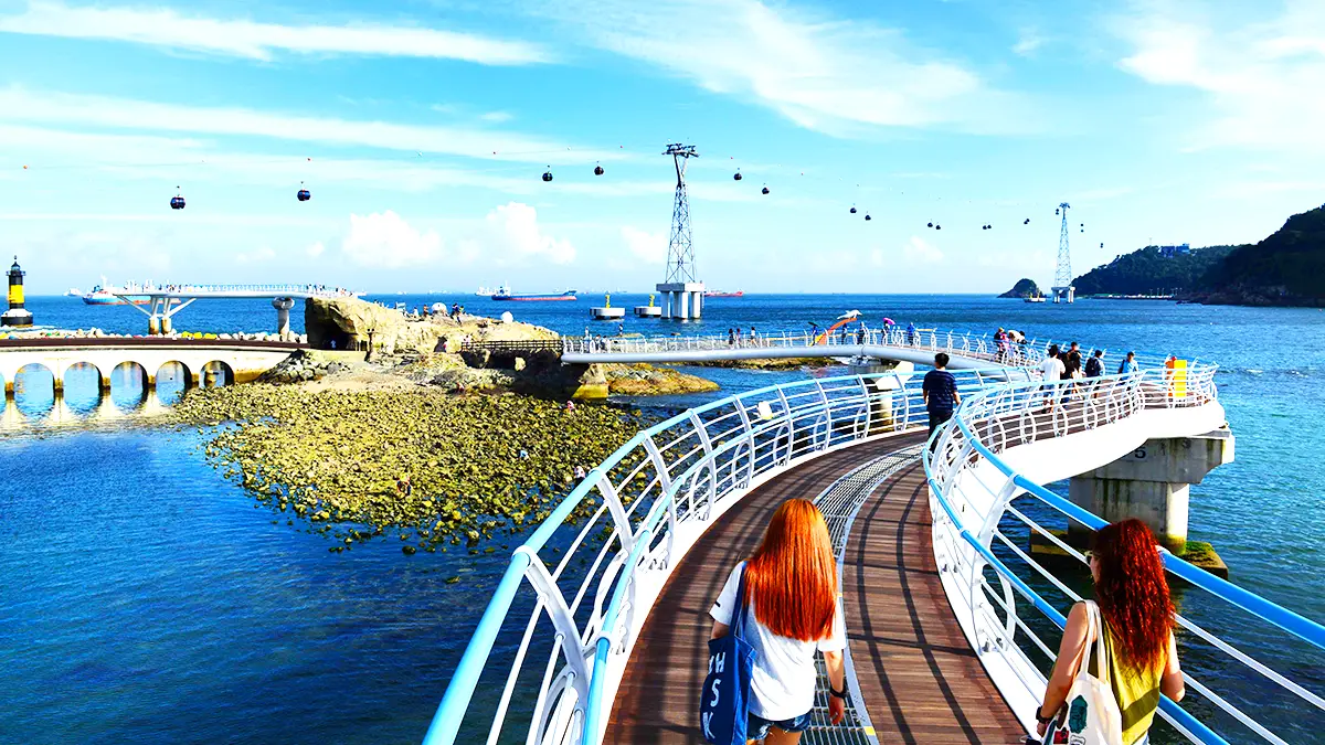 송도구름산책로와 해상케이블카