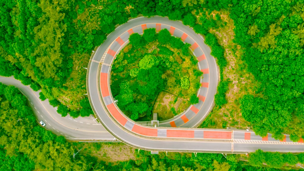 청양 나선형도로 회전 청양 나선형도로 회전