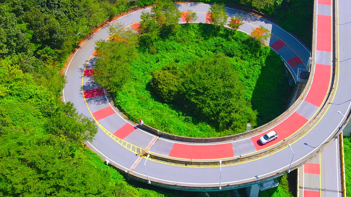 청양 나선형도로 전경 청양 나선형도로 전경