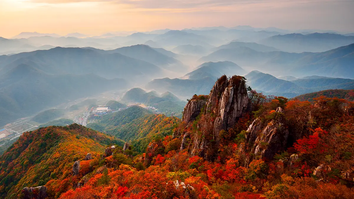 대둔산도립공원 가을 일출 대둔산도립공원 가을 일출