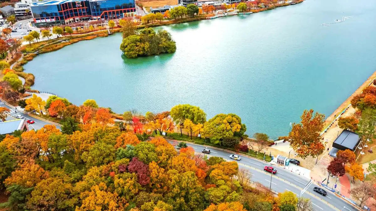 수성못 가을 전경