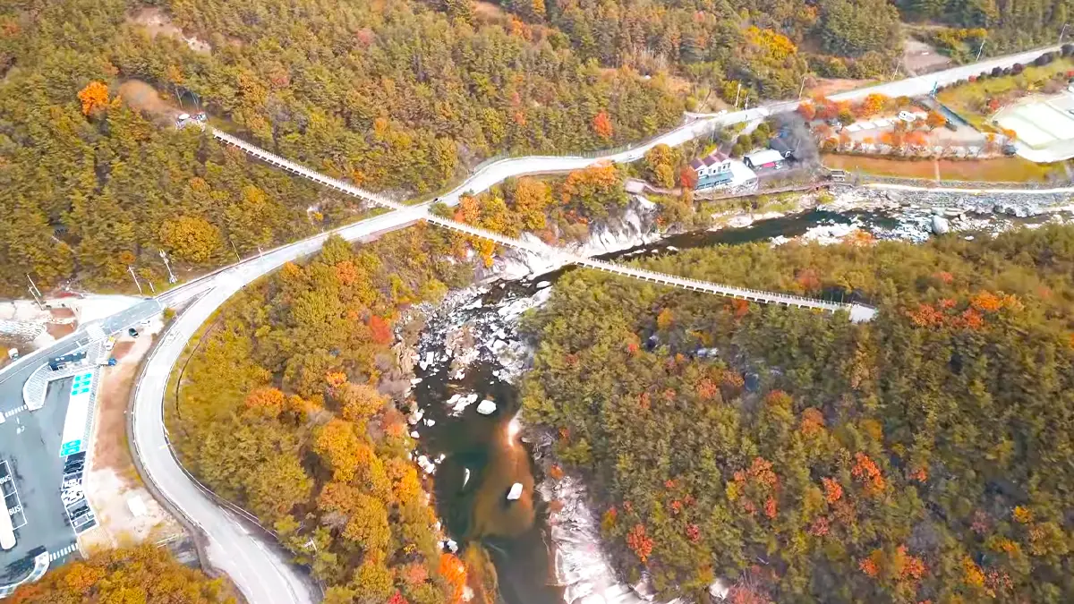 수승대 출렁다리 전경