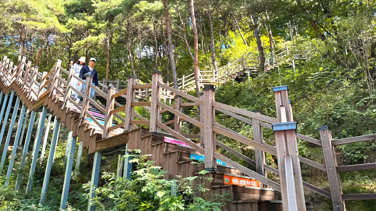 수승대 산책길 계단 수승대 산책길 계단