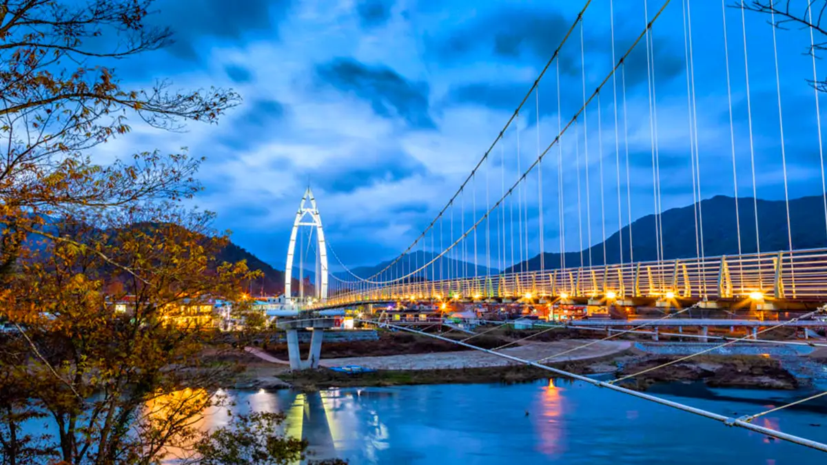 대황강 출렁다리 야경